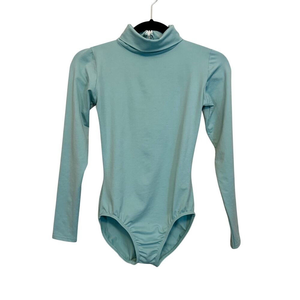 Turtleneck Long Sleeve Bodysuit M Blue Capsule Minimalist Normcore Staple USA